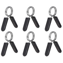 Lot de 6 colliers de serrage pour haltères de 25 mm (1 pouce) compatibles avec les barres de musculation standard.