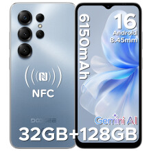 DOOGEE NOTE 56X PRO Blue Mobile Phones, Newest Android 16 With Gemimi AI, 32GB+128GB/2TB, 6150mAh& 6.56"HD+90Hz Display