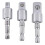 3 Pack Impact Grade Socket Adapter 360-Degree Universal Joint Swivel Socket Set, Socket to Drill Adapter 3