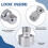 3 Pack Impact Grade Socket Adapter 360-Degree Universal Joint Swivel Socket Set, Socket to Drill Adapter 5