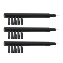 Hearing Aid Cleaning Tools 3 PCS Set with Brush, Wax Loop and Magnet for BTE ITC ITE Models
