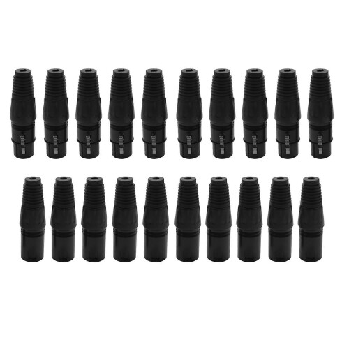 20 cables de extensión para micrófono XLR macho a hembra de 3 pines, conector de audio para micrófono. 1