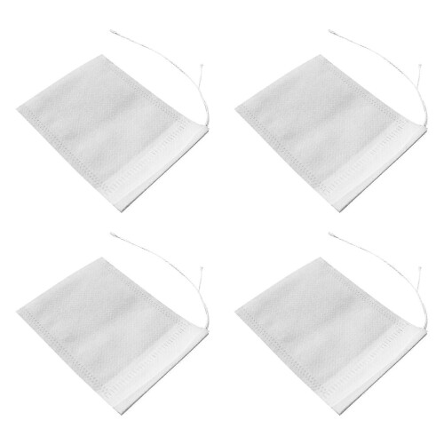 400 Pcs Empty Cotton Drawstring Seal Tea Filter Bags for Loose Leaf Tea 2