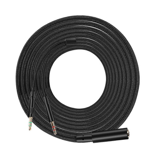 Cabo extensor universal 2 em 1 de 3,5 mm para headset gamer, compatível com HyperX Cloud II/Alpha/Cloud Flight. 2