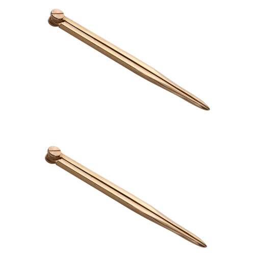 2pcs 168mm Nautical Chart Straight Divider Solid Brass Marine Dividing Tool No Rust for Architects Marine Navigation