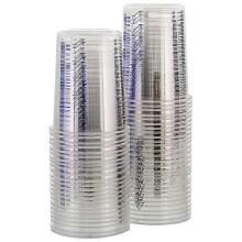 50 stuks flexibele, transparante, gegradueerde plastic mengbekers van 600 ml (20 oz) voor verf en hars.