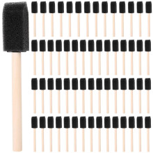 60-teiliges Set mit kleinen Schaumstoffpinseln (1 Zoll) und Holzgriffen