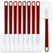 9 Pcs Heat Resistant Non Stick Silicone Rubber Spatula Scraper for Kitchen Cooking Frying