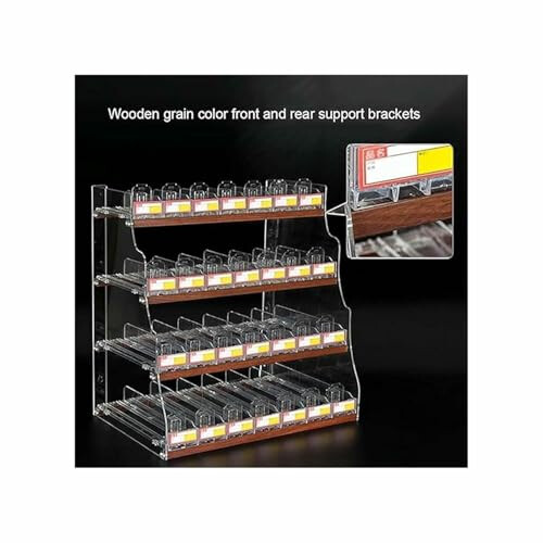 Automatic Cigarette Pusher Shelf with Lockable Transparent Acrylic Display Rack for Retail Store Counter 2