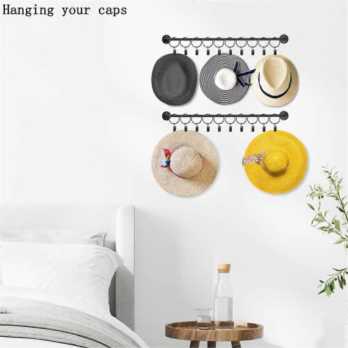 16 Pack Black Curtain Rings with Clips for Hanging Curtains 2