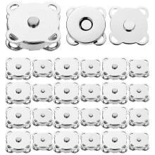 30 stuks 14mm/18mm zilverkleurige magnetische knopen voor tassen