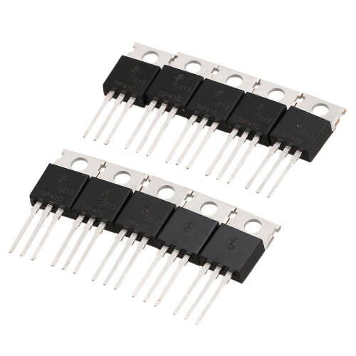 10 τεμάχια τρανζίστορ ισχύος NPN TO-220 3 ακίδων 100V 6A TIP41C