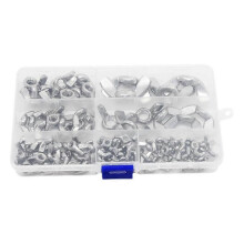 Kit surtido de 100 tuercas de mariposa de acero inoxidable con tapa de rosca, tuerca de mariposa de bloqueo manual, sujetadores de mariposa