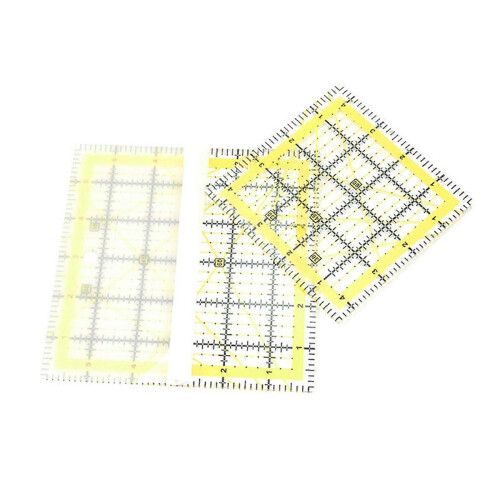 4PCS Multifunctional Acrylic Patchwork Ruler Tool Set Measuring Square Sewing Ruler with Laser Cutting 2