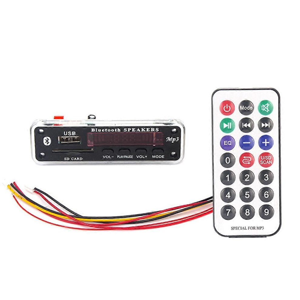 12V Bluetooth 5.0 Decoder Board Mp3 Module Usb Aux Sd Fm Radio Decoder Board Module 3722436912036