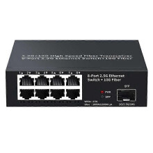 8 Port 2.5Gbps Ethernet Switch with 1 Port 10G Fiber Slot Home Lab Network Switch Plug