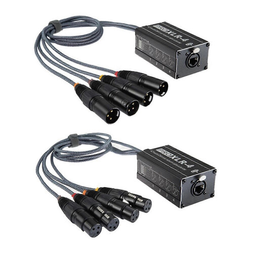 1 ζεύγος XLR αρσενικό/θηλυκό 4 καναλιών Snake 3 ακίδων XLR/DMX σε Ethercon RJ45 Cat5/Cat6 Ethernet Extender