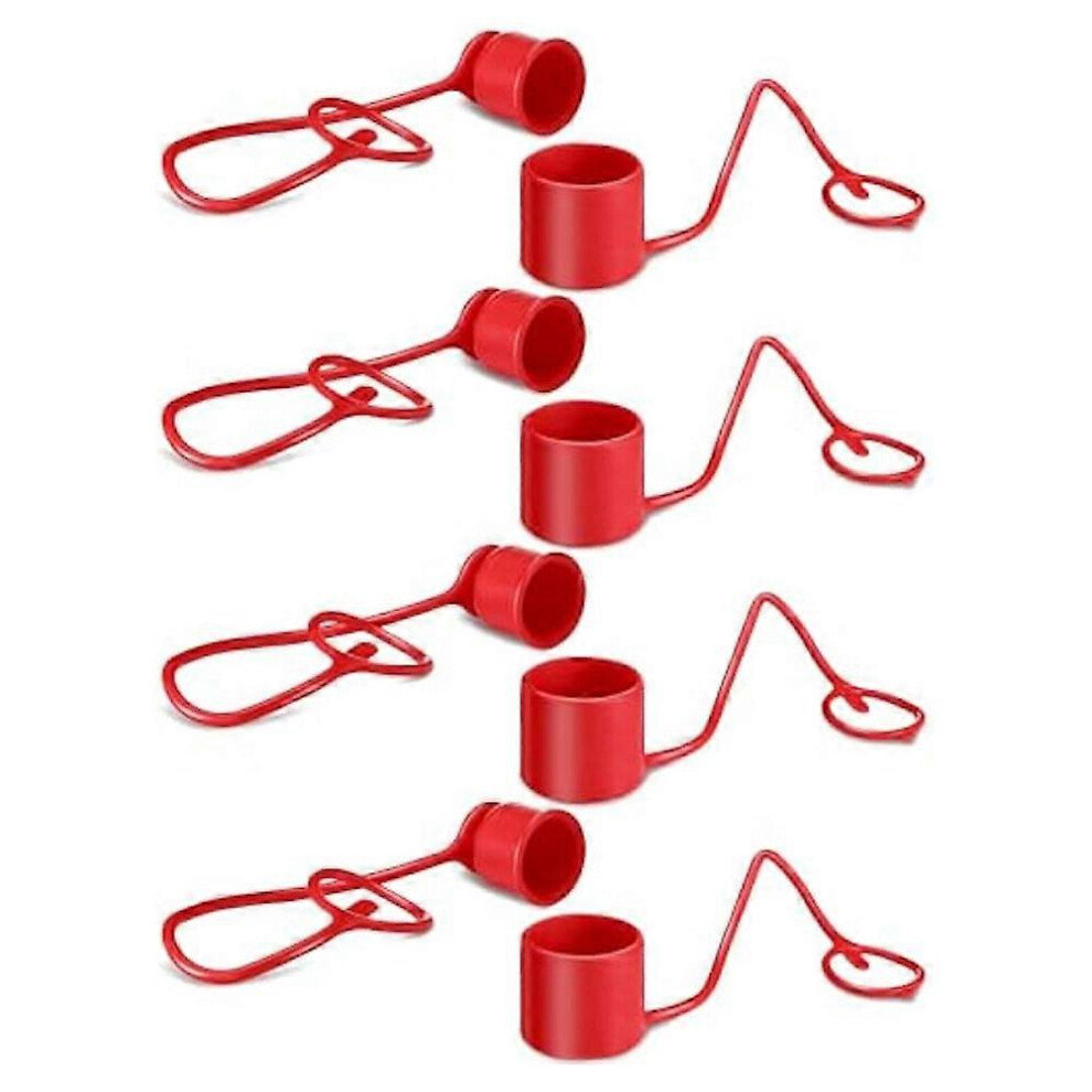 4Sets 1/2Inches Hydraulic Coupler Dust Cap & Plug Covers Heavy Duty Hydraulic Dust Caps 3790905125423