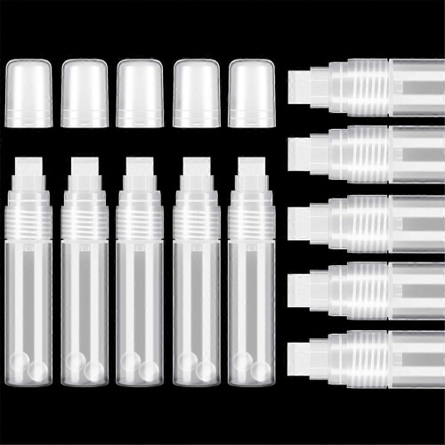 10 Pack 15mm White Empty Refillable Acrylic Permanent Paint Marker Pens 1