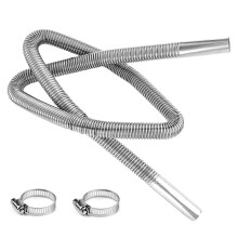 59 Inch Flexible Heater Exhaust Pipe, 1 Inch Inner Diameter Stainless Steel Parking Air Exhaust Tubing