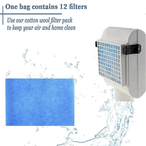 12 PCS Dryer Vent Filter Replacement compatible with Funmas Vent Indoor Dryer Vent Air Purification Filter Element 1
