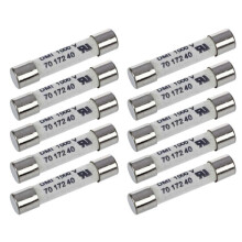 10 fusibili ceramici bianchi da 6,3 x 32 mm, 1000 V, 500 mA per multimetro