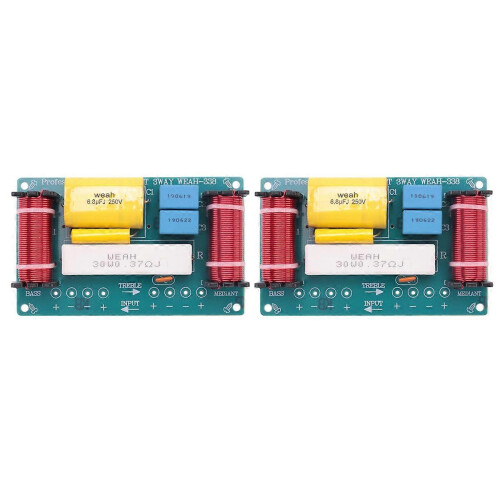 2Pcs 120W 3 Way Speaker Crossover Frequency Divider Loudspeaker WEAH-338 Crossover Filter 1