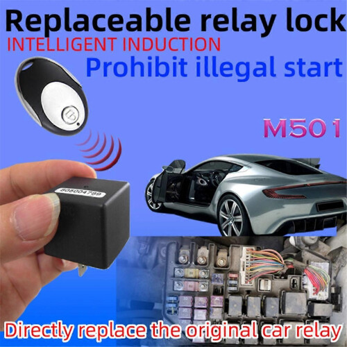 12V Wireless Immobilizer Car Engine Lock, Intelligent Security Anti-Theft System with Replaceable Relay 1