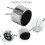 Conjunto de 10 cápsulas de microfone mini de 2 pinos, microfone condensador de eletreto, tom prateado e preto. 5