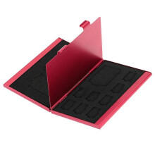 12 in 1 Aluminum Large Capacity Memory Card Case Storage Box for SD Micro SD