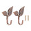 2 Pcs Iron Leaf Shaped Curtain Tie Backs Wall Hooks Home Decor 1