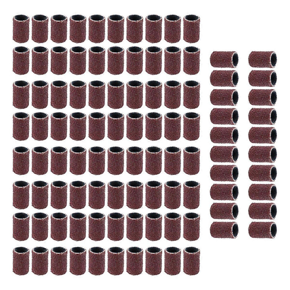 100PCS Nail Drill Sanding Band Machine Replacement Bits Pedicure 80 Grit