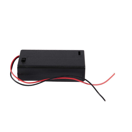 2 X AA 3V Battery Holder Case Box Slot Wired ON/OFF Switch W Cover 1