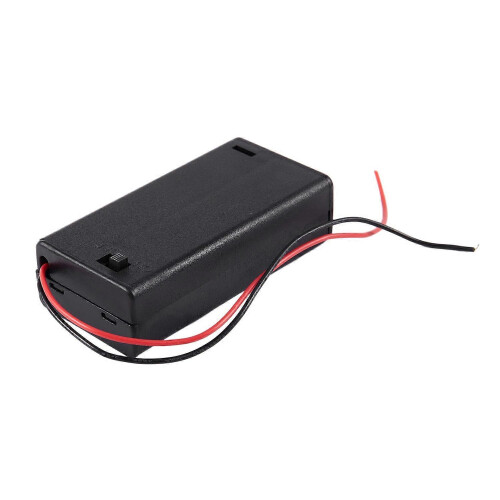 2 X AA 3V Battery Holder Case Box Slot Wired ON/OFF Switch W Cover 2