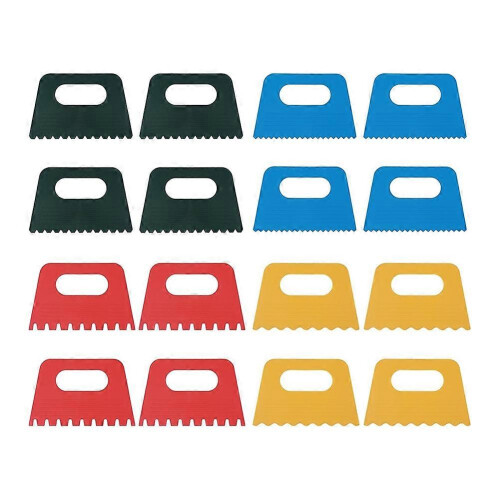 16 PCS Textured Art Tools, Plastic Paint Scrapers Kit for Plaster Art