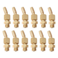 12Pcs 1/8inch Brass Gushing Water Fountain Nozzle Universal Landscape Water Curtain Nozzle