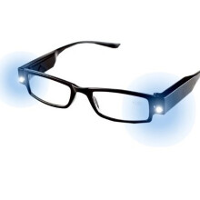 Lighted Reading Glasses +3.0 LED Magnifier for Night Reading Clear Vision Unisex Black