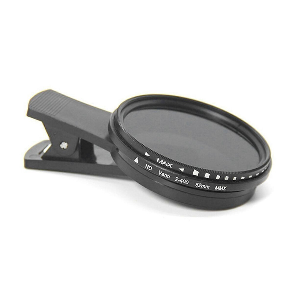 1Pcs 52Mm Clip-On Phone Nd Filter, Variable Neutral Density Filter Nd2 To Nd400 For Smart Phone 3114309429008