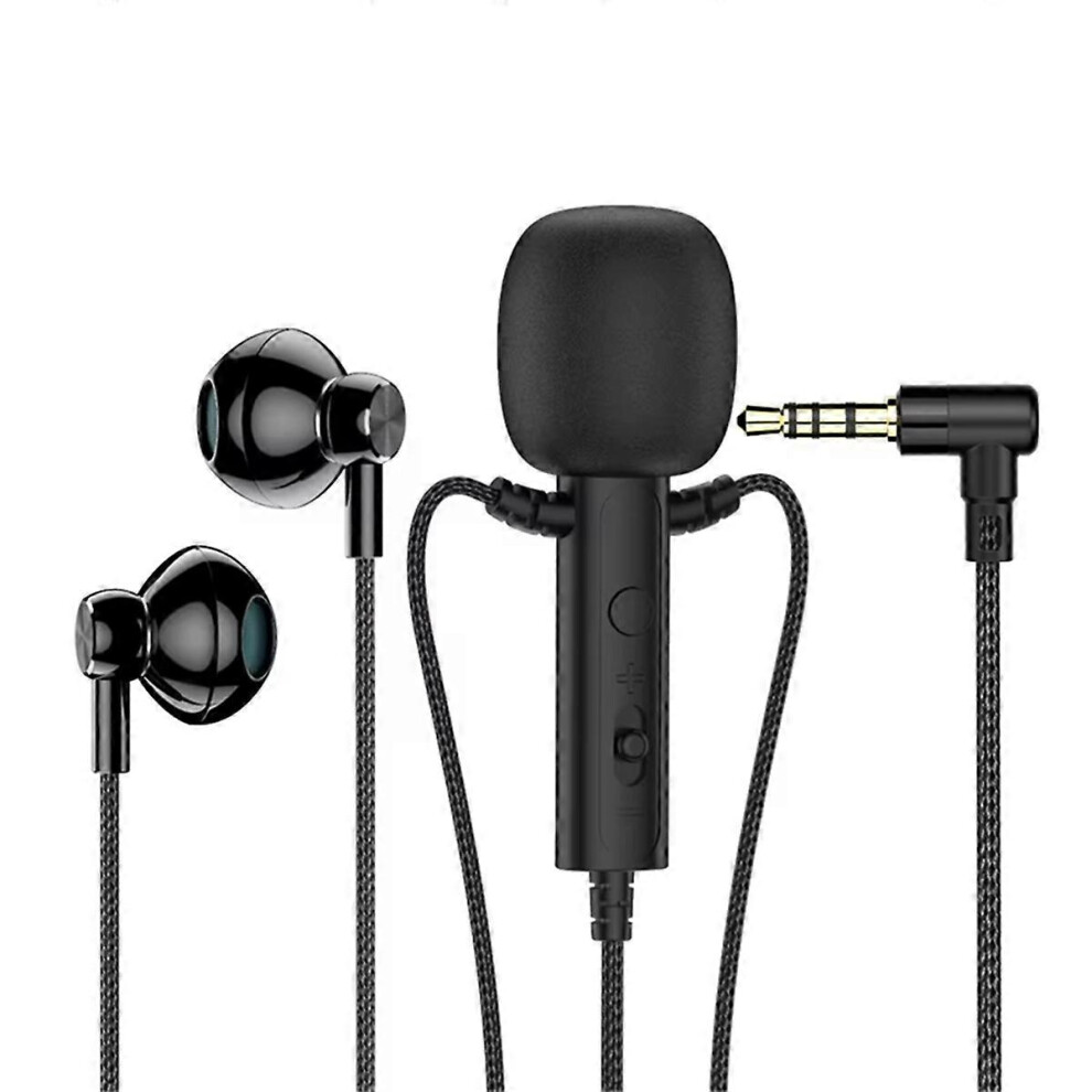 3.5Mm In-Ear Lavalier Microphone With Earphone, Mini Clip Mic For Karaoke, Live Broadcast, Online Class 3839244994885