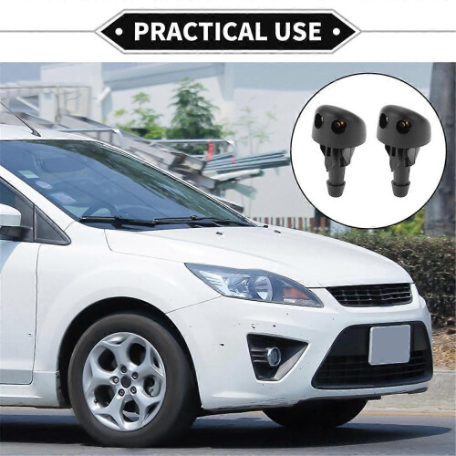 2PCS Front Windshield Wiper Washer Nozzle Injector Jet Spray compatible with Renault Cli, 7700413545