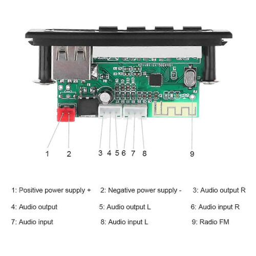 12V Bluetooth 5.0 MP3 Player Wireless Receiver MP3 Decoder Board Car FM Radio Module TF USB 3.5mm AU 2