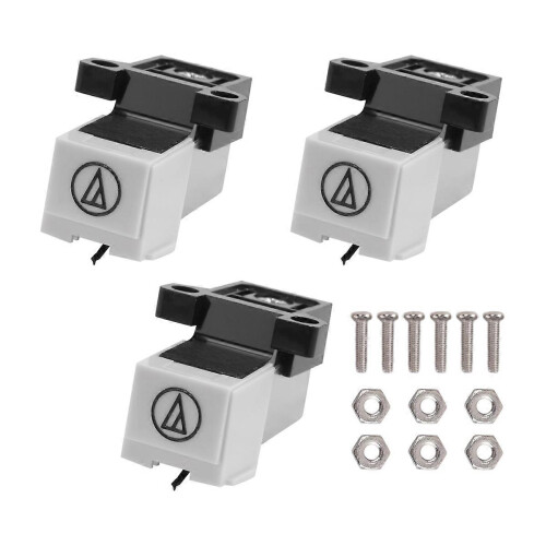 Conjunto de 3 agulhas magnéticas dinâmicas AT3600L compatíveis com toca-discos Technica. 2