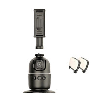 Stabilizzatore per smartphone con intelligenza artificiale, rotazione a 360, auto-orientamento del viso e doppia luce di riempimento.