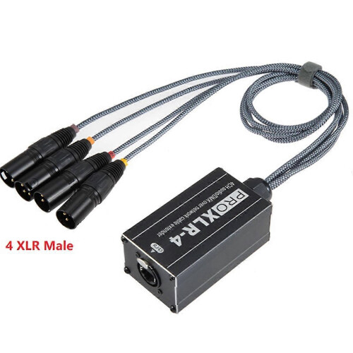 1 ζεύγος XLR αρσενικό/θηλυκό 4 καναλιών Snake 3 ακίδων XLR/DMX σε Ethercon RJ45 Cat5/Cat6 Ethernet Extender 2