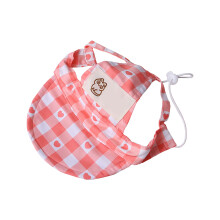 Chapeau de protection solaire réglable pour animaux de-Rouge S
