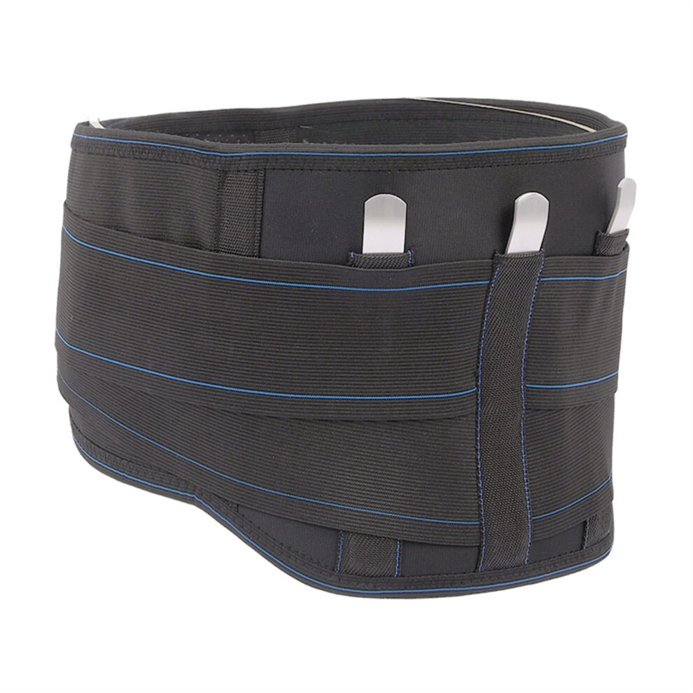 Black Lumbar Support Belt Â Adjustable Back Brace For Lower Back Pain Relief, Gym And Work, Breathable Size L