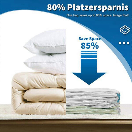 6 Pack Vacuum Storage Bags, Compression for Comforters, Blankets, Plush Toys 2