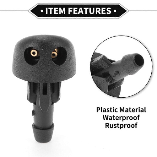 2PCS Front Windshield Wiper Washer Nozzle Injector Jet Spray compatible with Renault Cli, 7700413545 1