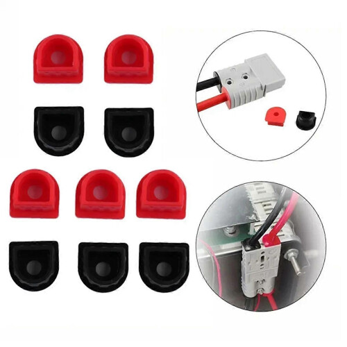 40 PCS 50A Red Black Waterproof Solid Line Cable Plug Fixed Cable Protection Connector 1