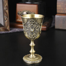 Studded Metal Goblet Cups Sparkling Design For-Silvery white